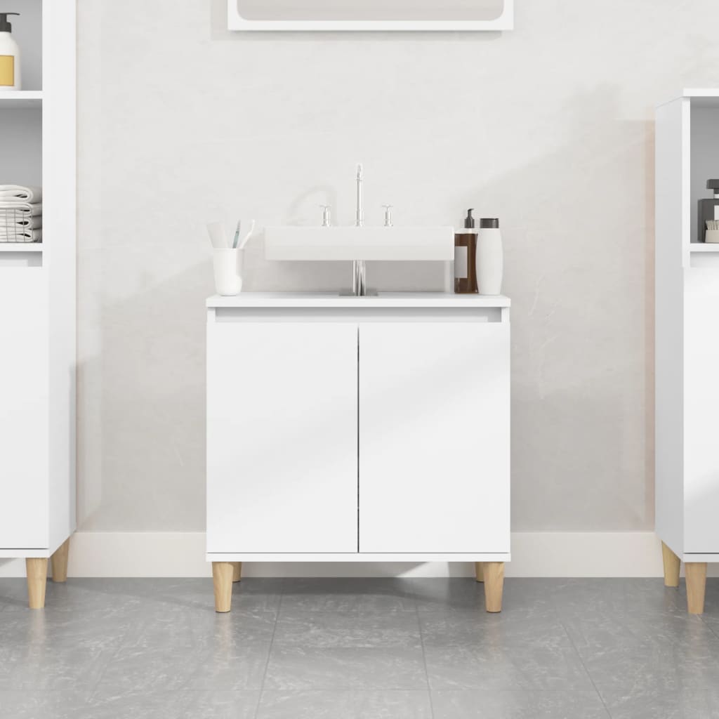 Mobile Lavabo Bianco 58x33x60 cm in Legno Multistrato