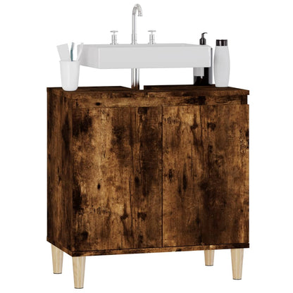 Mobile Lavabo Rovere Fumo 58x33x60 cm in Legno Multistrato