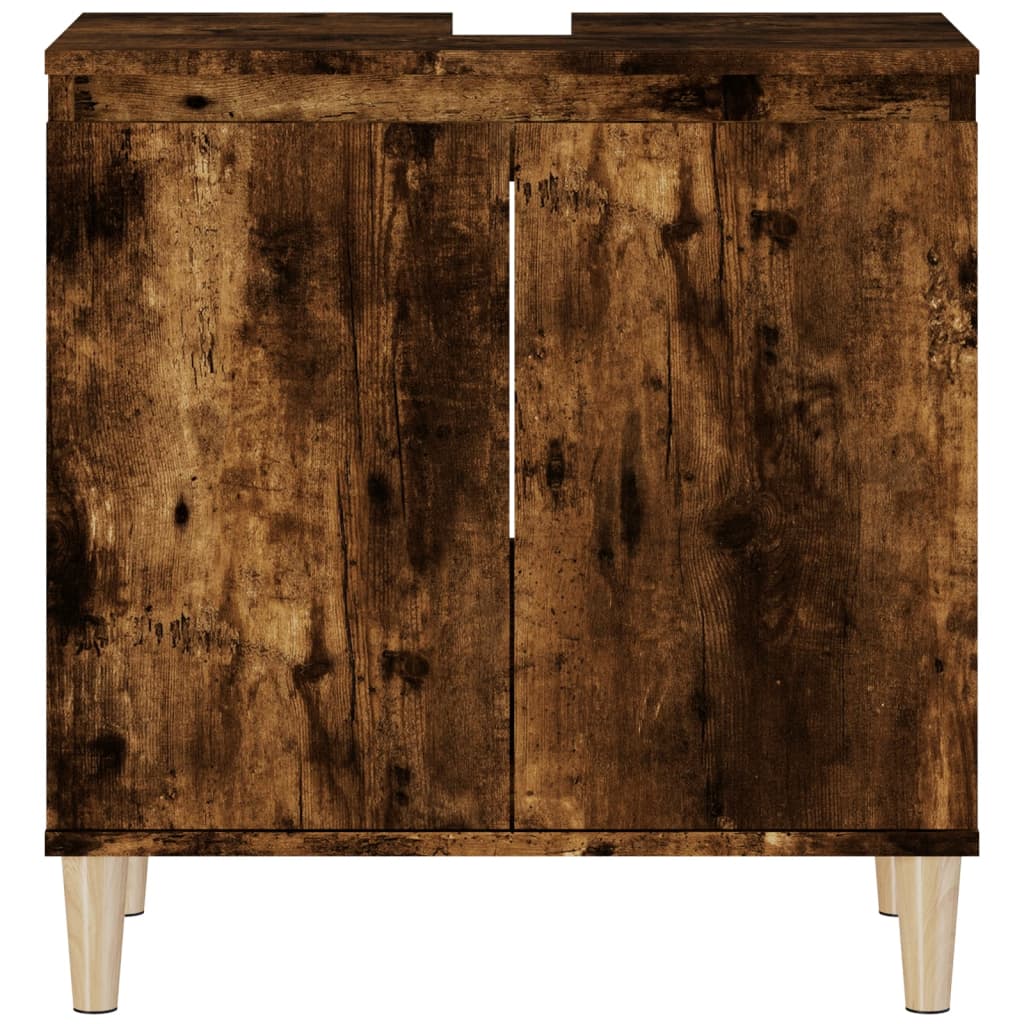 Mobile Lavabo Rovere Fumo 58x33x60 cm in Legno Multistrato