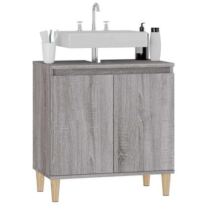 Mobile Lavabo Grigio Sonoma 58x33x60 cm in Legno Multistrato