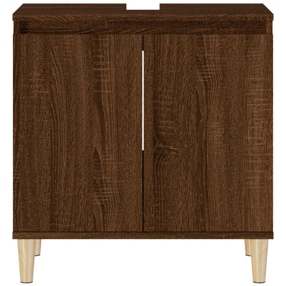 Mobile Lavabo Rovere Marrone 58x33x60 cm in Legno Multistrato - homemem39