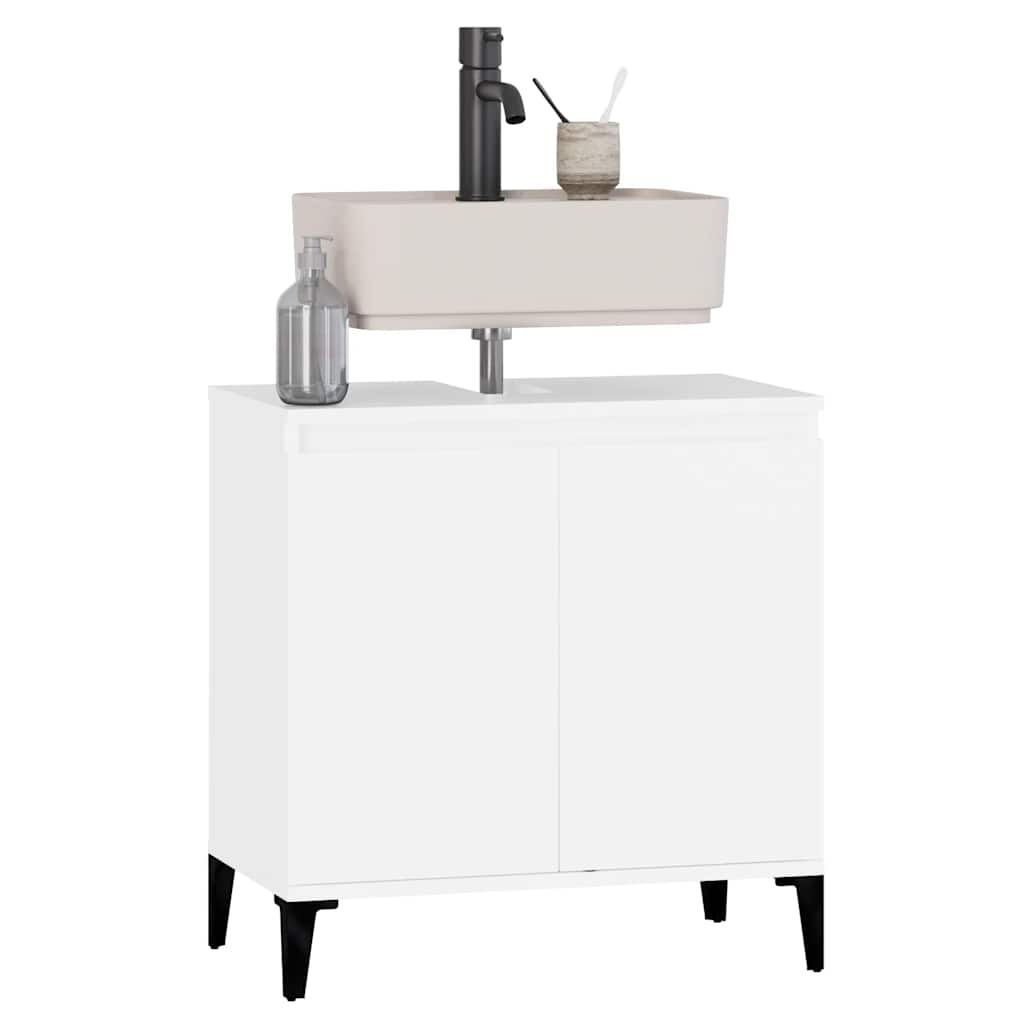 Mobile Lavabo Bianco 58x33x60 cm in Legno Multistrato