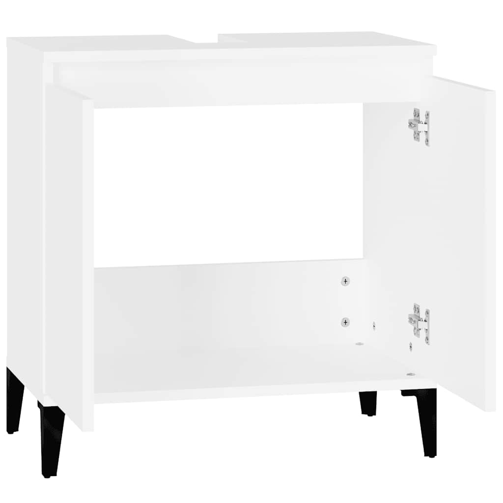 Mobile Lavabo Bianco 58x33x60 cm in Legno Multistrato - homemem39