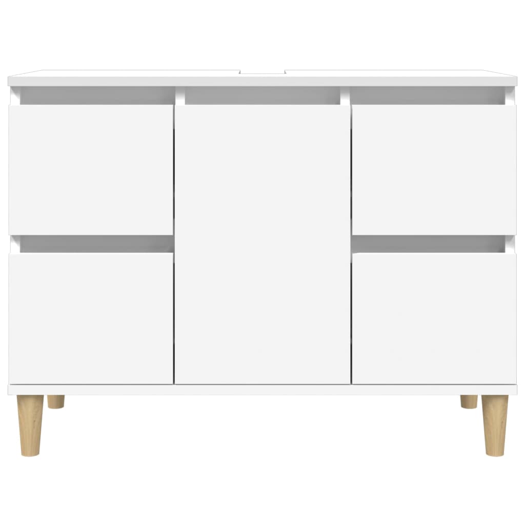 Mobile Lavabo Bianco 80x33x60 cm in Legno Multistrato