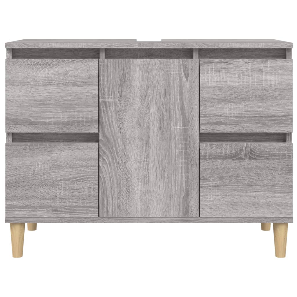 Mobile Lavabo Grigio Sonoma 80x33x60 cm in Legno Multistrato