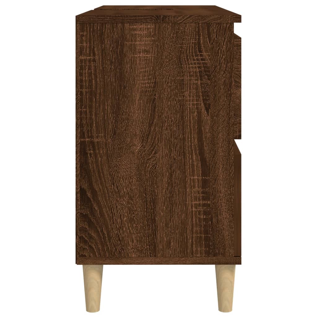 Mobile Lavabo Rovere Marrone 80x33x60 cm in Legno Multistrato