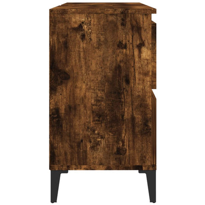 Mobile Lavabo Rovere Fumo 80x33x60 cm in Legno Multistrato