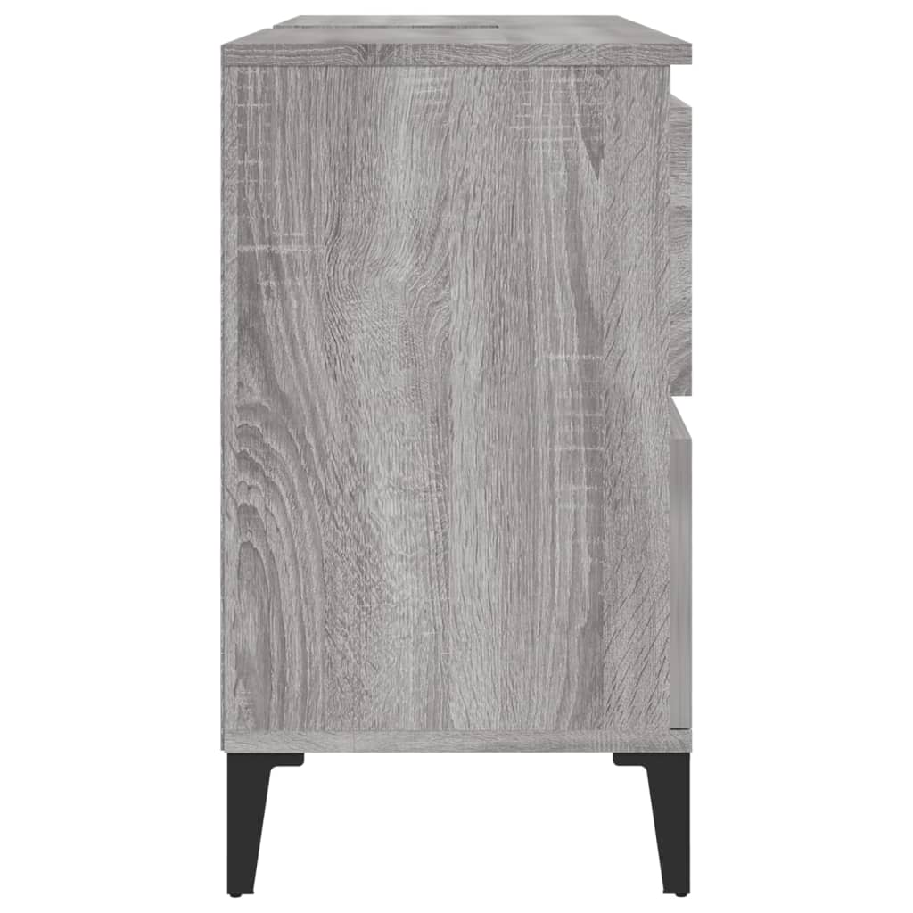 Mobile Lavabo Grigio Sonoma 80x33x60 cm in Legno Multistrato