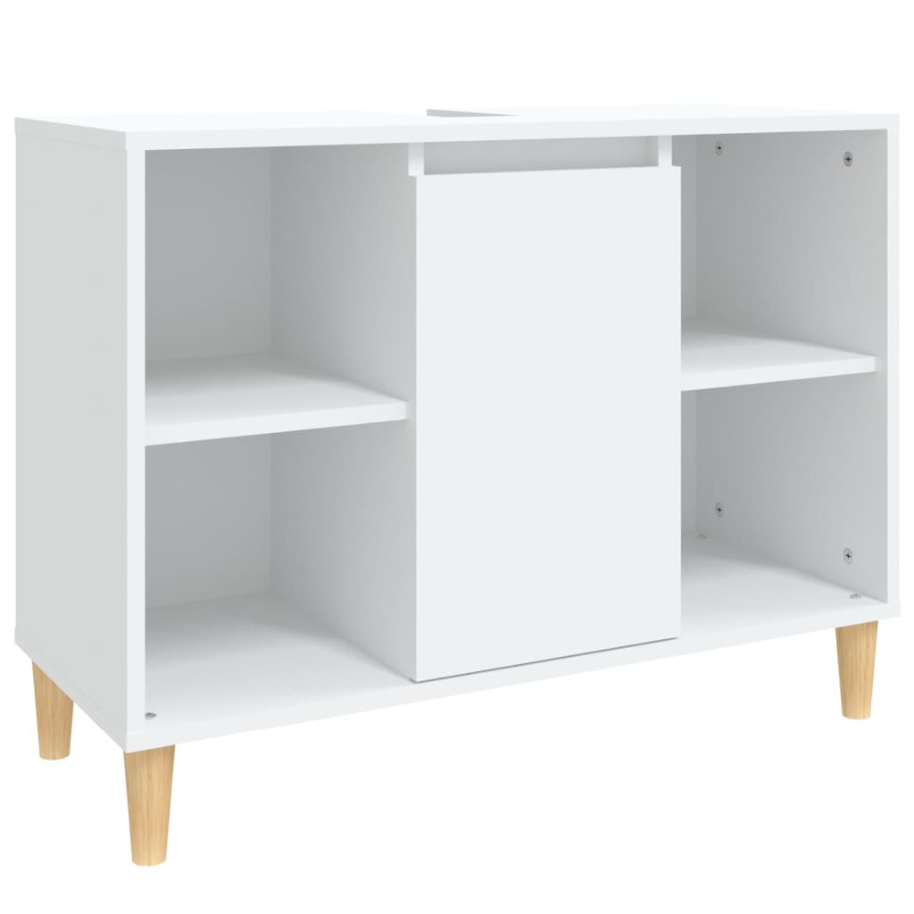 Mobile Lavabo Bianco 80x33x60 cm in Legno Multistrato | homemem39