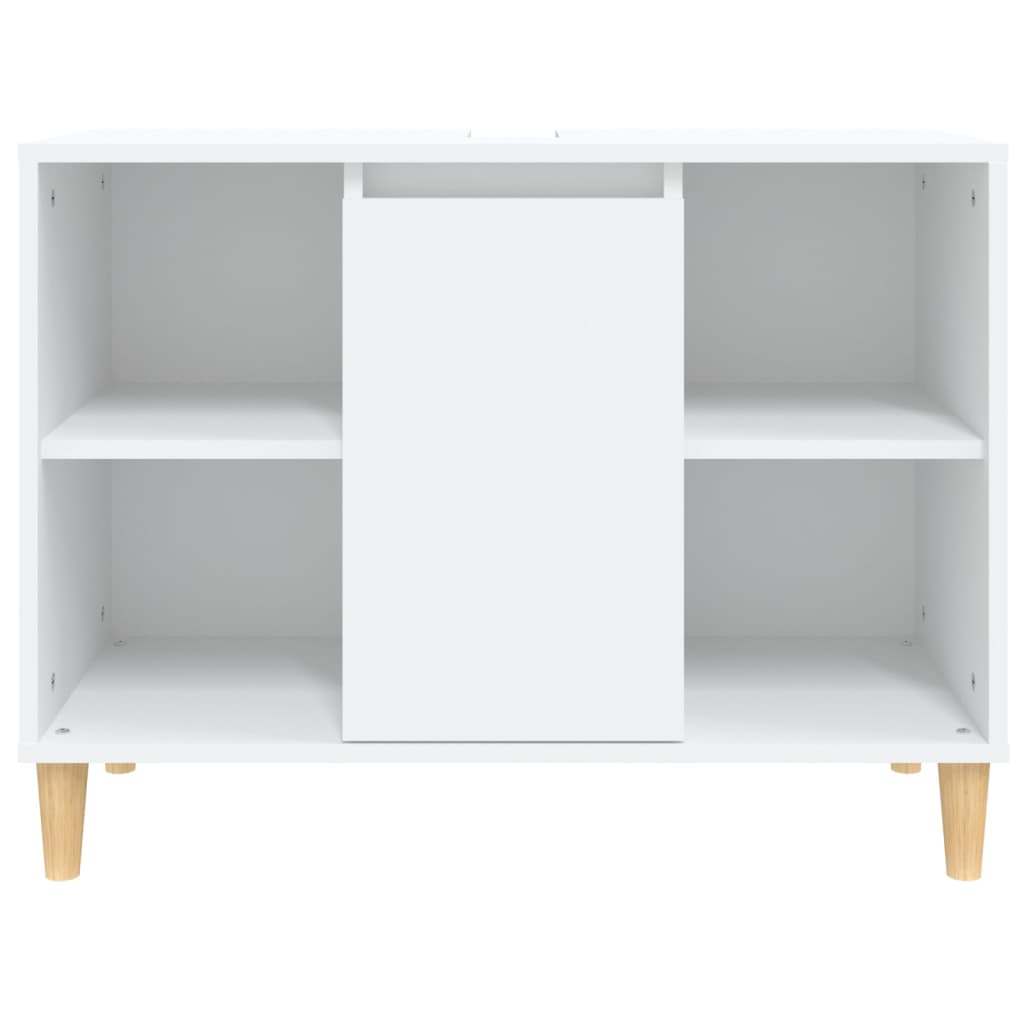 Mobile Lavabo Bianco 80x33x60 cm in Legno Multistrato | homemem39