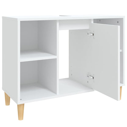Mobile Lavabo Bianco 80x33x60 cm in Legno Multistrato | homemem39