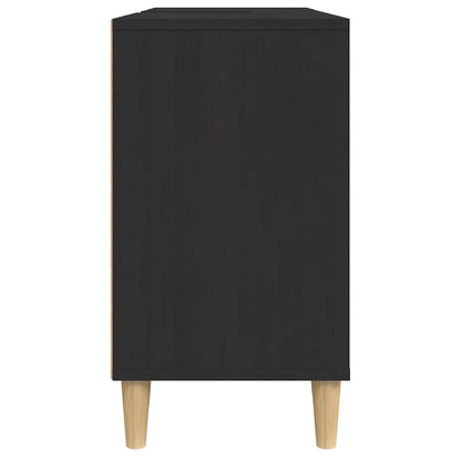 Mobile Lavabo Nero 80x33x60 cm in Legno Multistrato