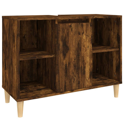Mobile Lavabo Rovere Fumo 80x33x60 cm in Legno Multistrato | homemem39
