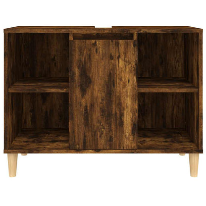 Mobile Lavabo Rovere Fumo 80x33x60 cm in Legno Multistrato | homemem39