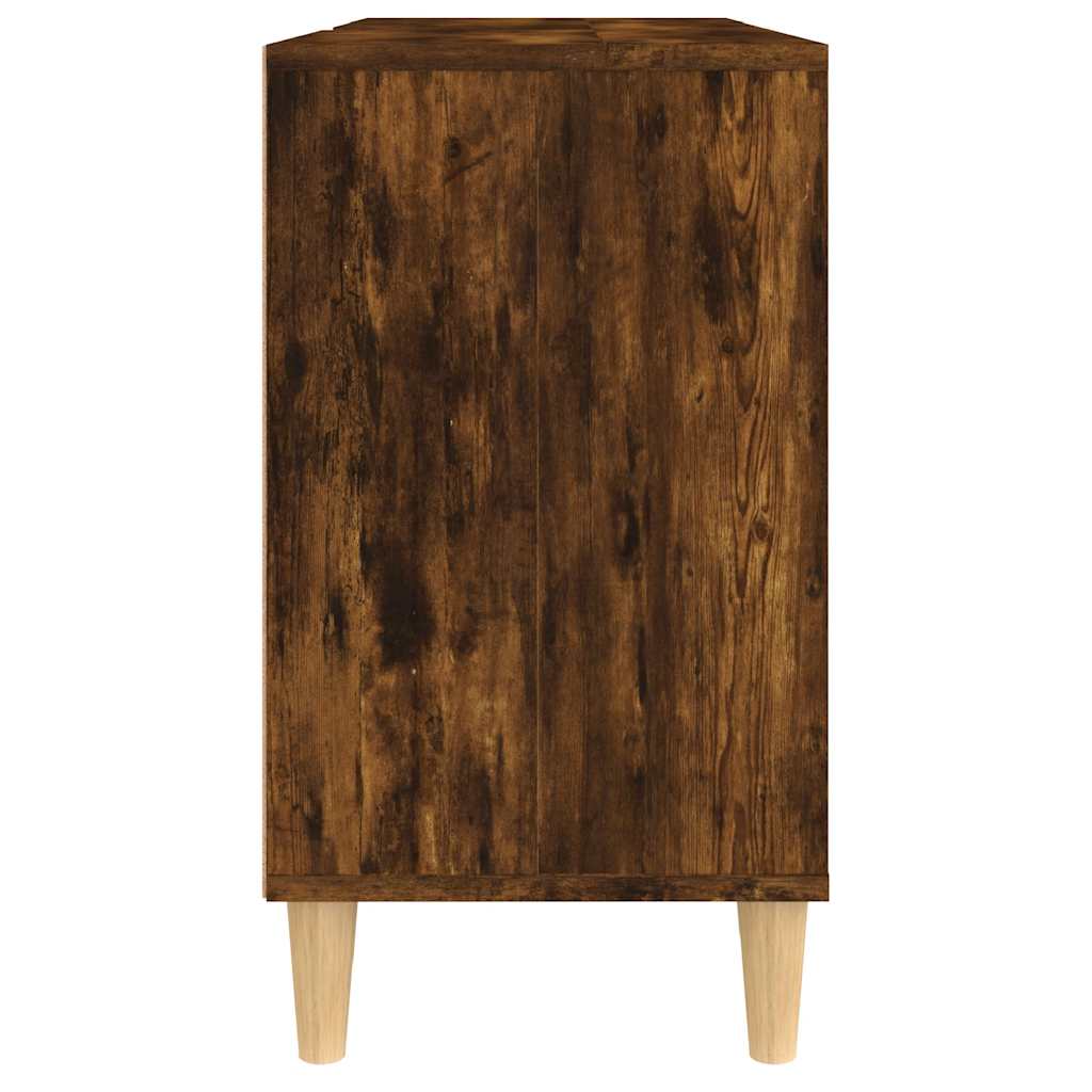 Mobile Lavabo Rovere Fumo 80x33x60 cm in Legno Multistrato | homemem39
