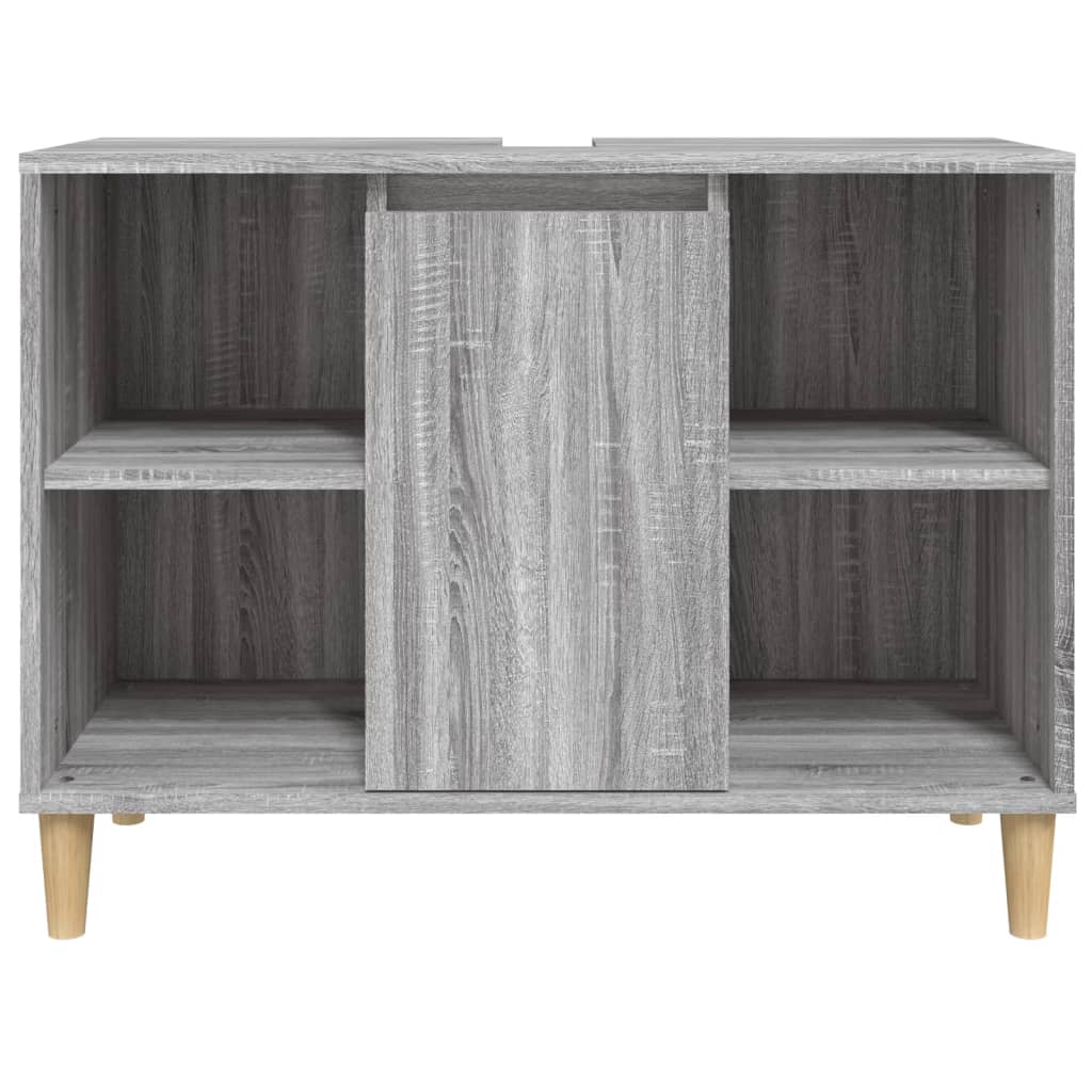 Mobile Lavabo Grigio Sonoma 80x33x60 cm in Legno Multistrato - homemem39