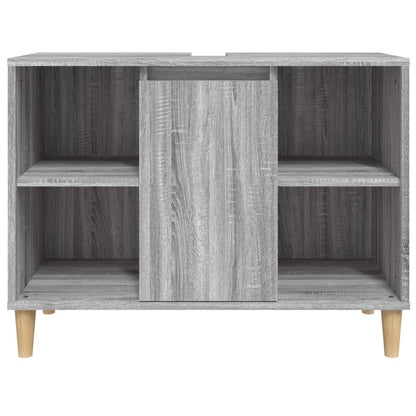 Mobile Lavabo Grigio Sonoma 80x33x60 cm in Legno Multistrato - homemem39