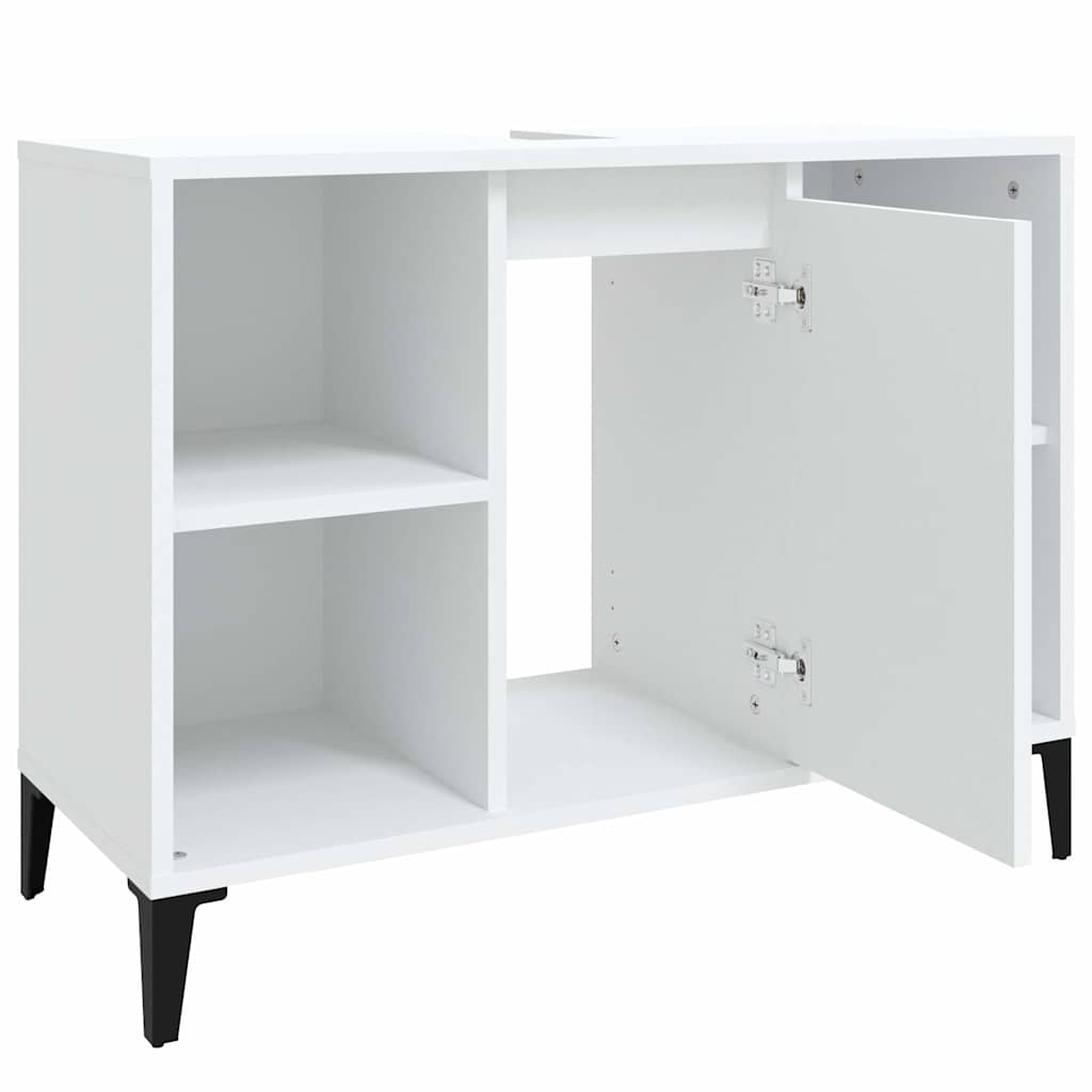 Mobile Lavabo Bianco 80x33x60 cm in Legno Multistrato