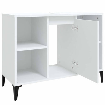 Mobile Lavabo Bianco 80x33x60 cm in Legno Multistrato