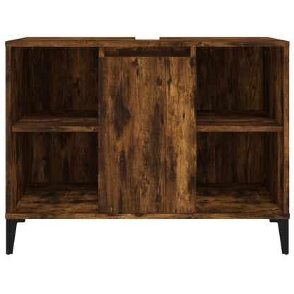 Mobile Lavabo Rovere Fumo 80x33x60 cm in Legno Multistrato | homemem39