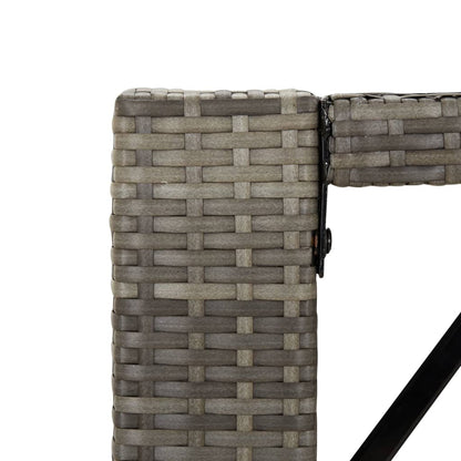 Tavolo da Bar con Piano in Vetro Grigio 105x80x110cm Polyrattan | homemem39