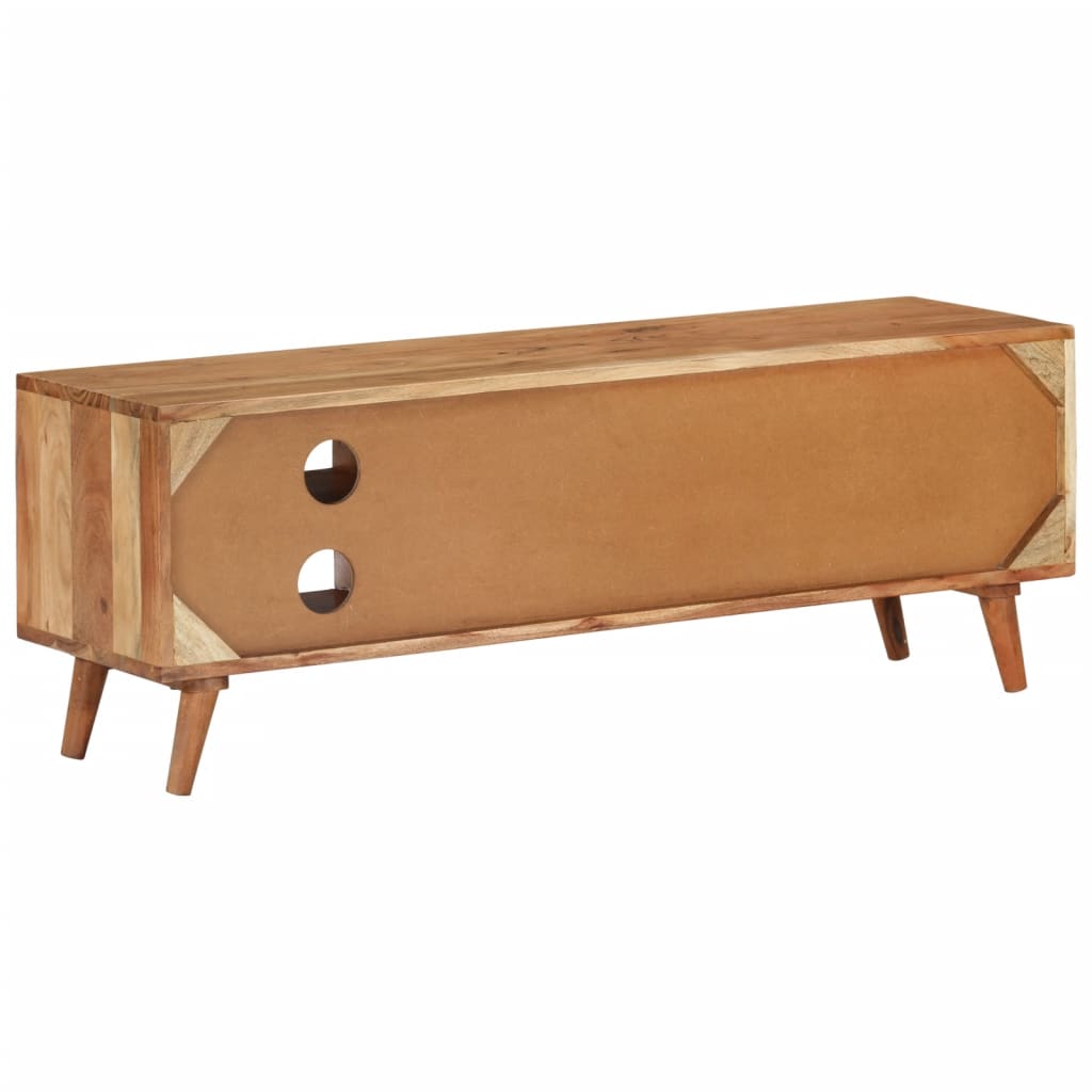 Mobile Porta TV 112x30x40 cm in Legno Massello di Acacia - homemem39