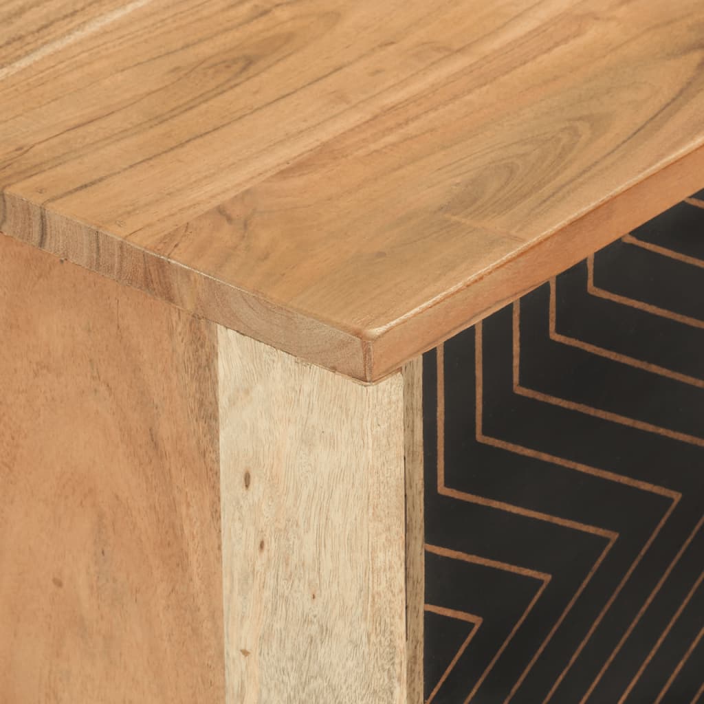 Mobile Porta TV 112x30x40 cm in Legno Massello di Acacia - homemem39