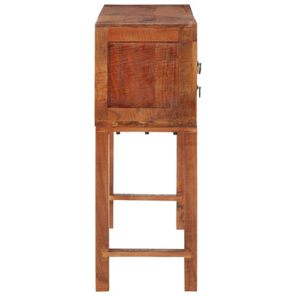 Tavolo Consolle 120x32x80 cm in Legno Massello Grezzo di Acacia