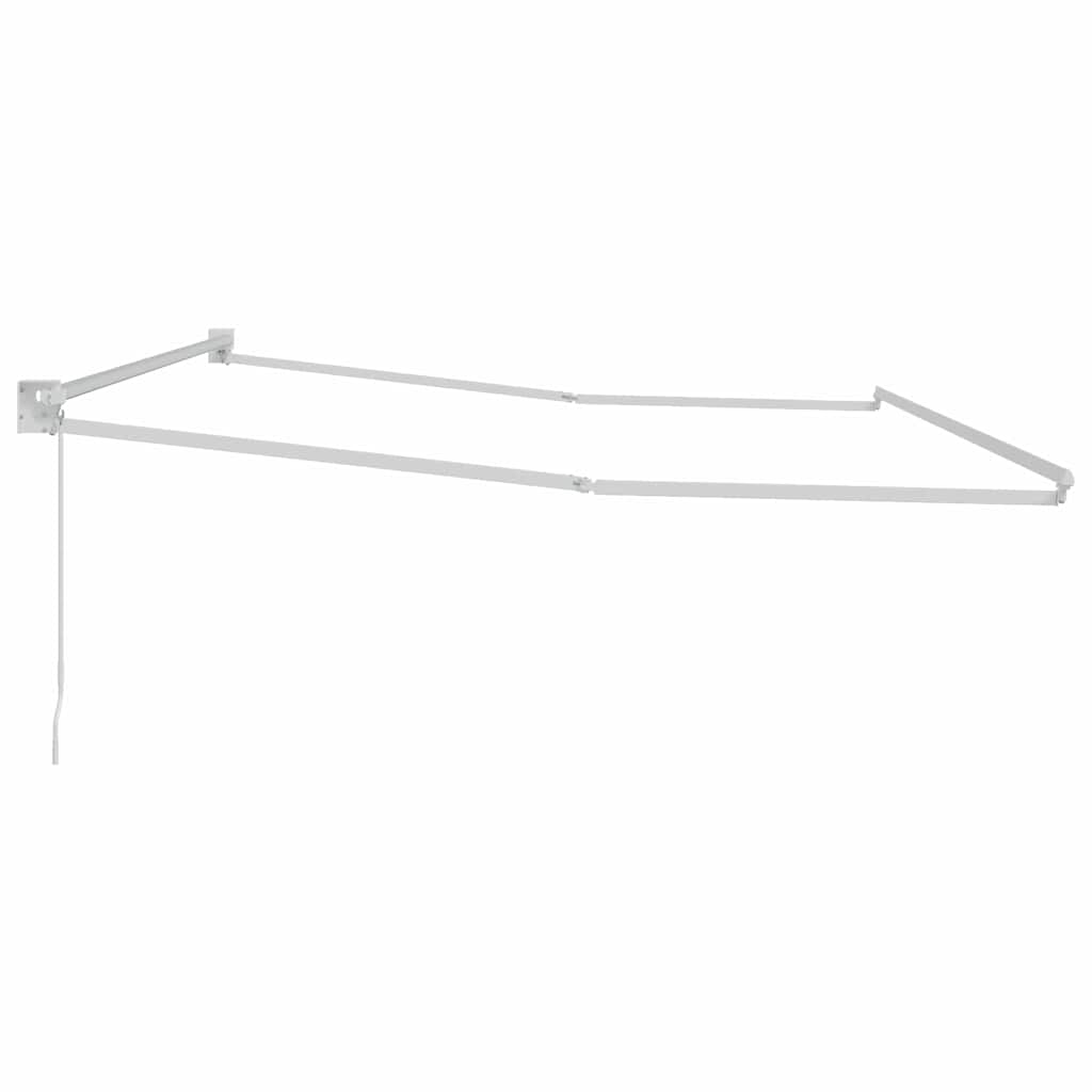Tenda da Sole Bianco 4,5 × 3 m Metallo
