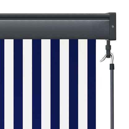 Tenda a rullo Blu e Bianco 180 x 250 cm Tessuto e Alluminio | homemem39