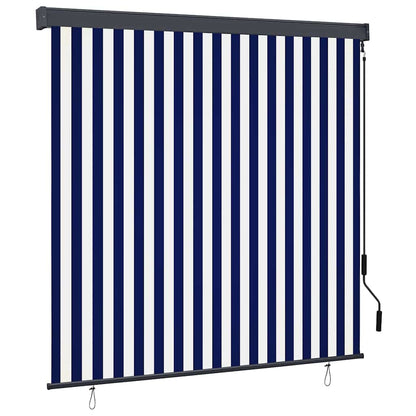 Tenda a rullo Blu e Bianco 180 x 250 cm Tessuto e Alluminio | homemem39
