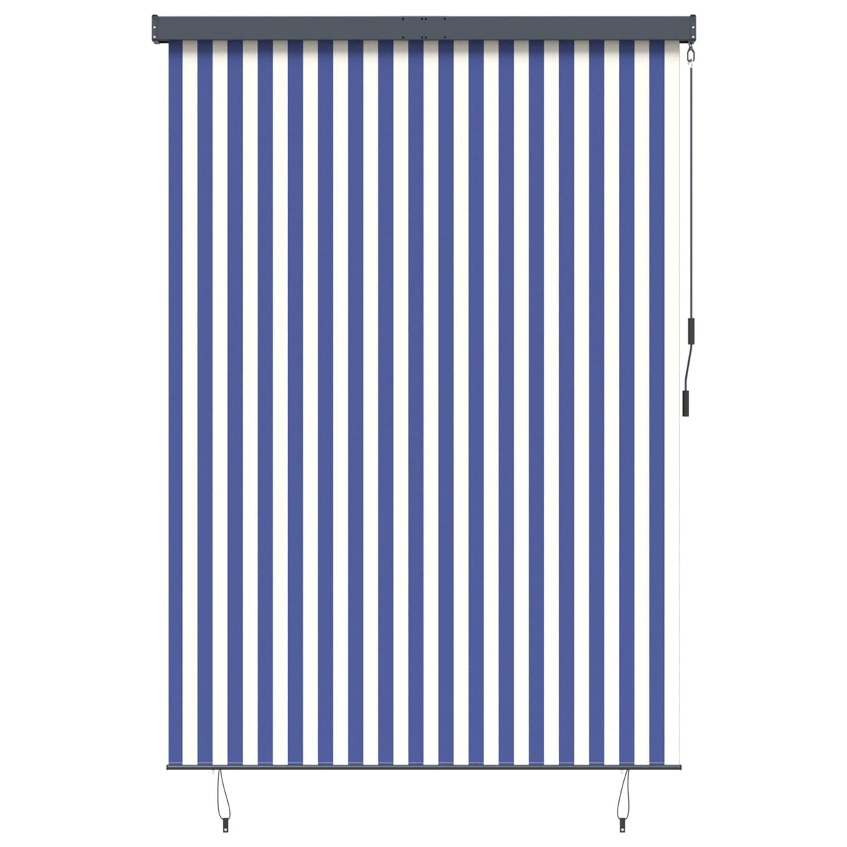 Tenda a rullo Blu e Bianco 180 x 250 cm Tessuto e Alluminio