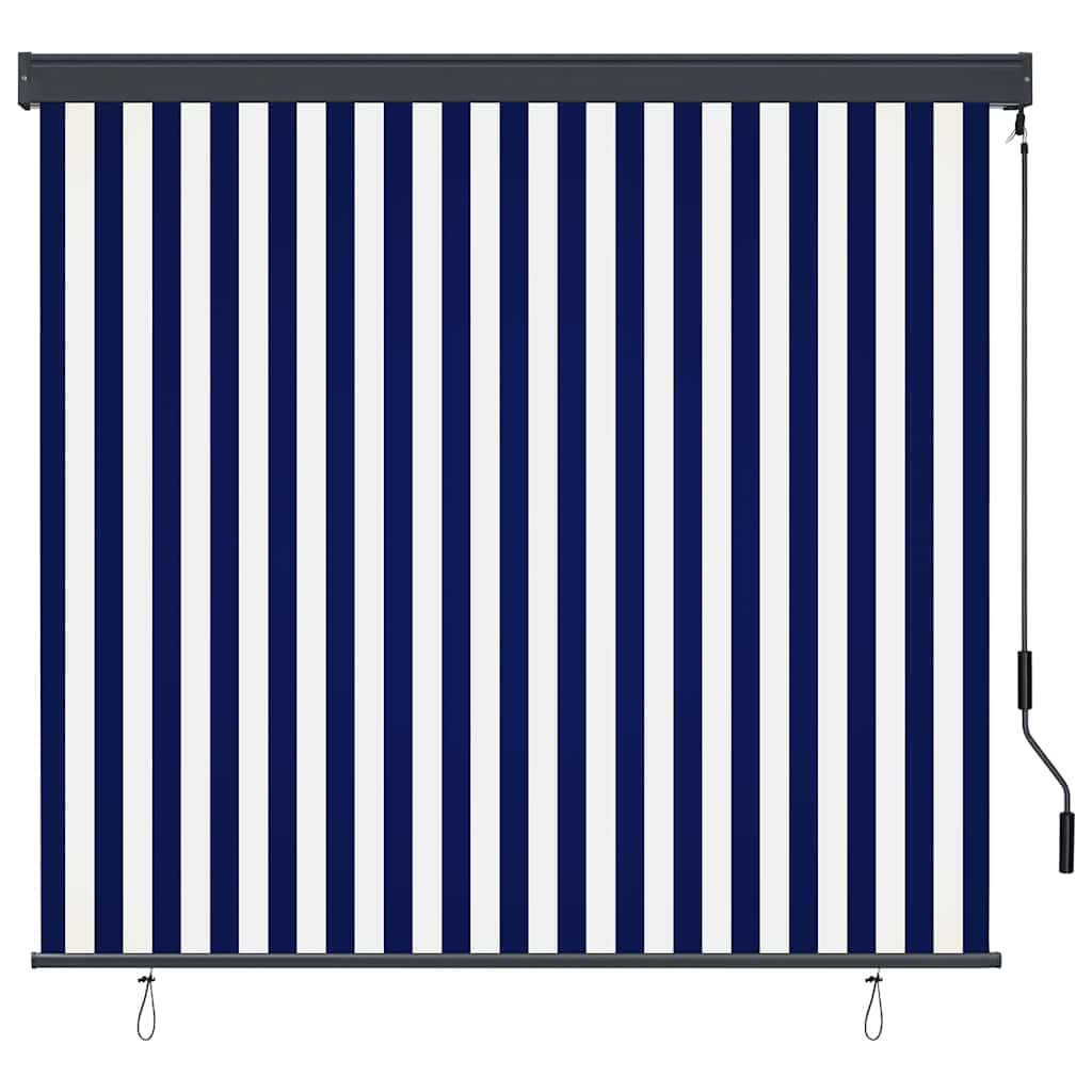 Tenda a rullo Blu e Bianco 180 x 250 cm Tessuto e Alluminio | homemem39