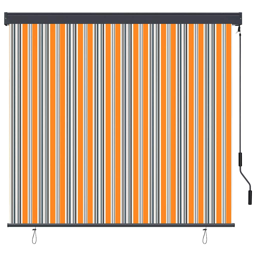 Tenda a rullo Giallo e Blu 180 x 250 cm Tessuto e Alluminio