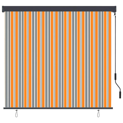 Tenda a rullo Giallo e Blu 180 x 250 cm Tessuto e Alluminio