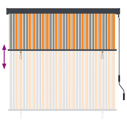 Tenda a rullo Giallo e Blu 180 x 250 cm Tessuto e Alluminio | homemem39