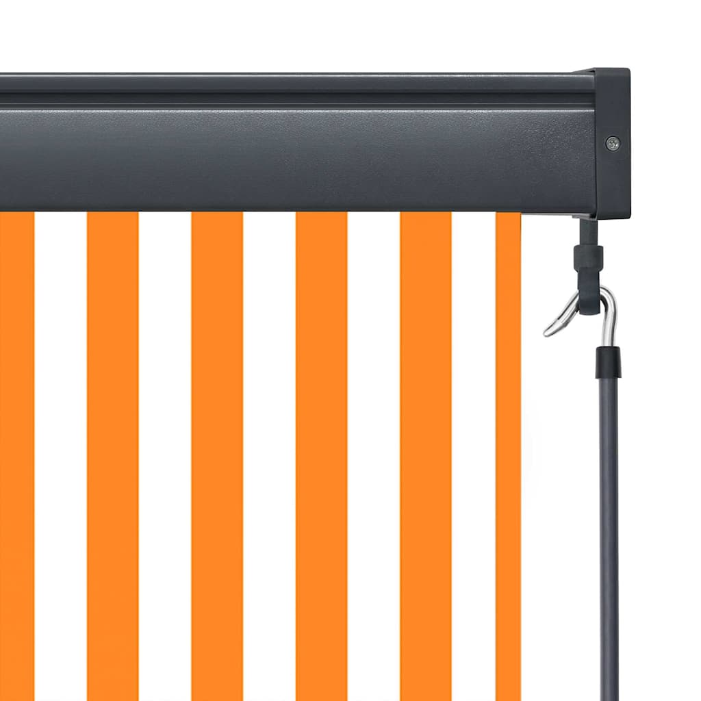 Tenda a rullo con tende Rigato Bianco e Arancione 180 x 250 cm | homemem39