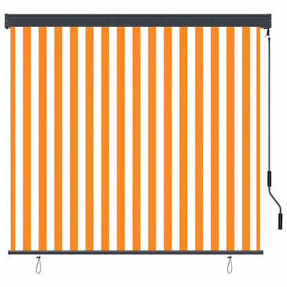 Tenda a rullo Bianco e Arancione 180 x 250 cm