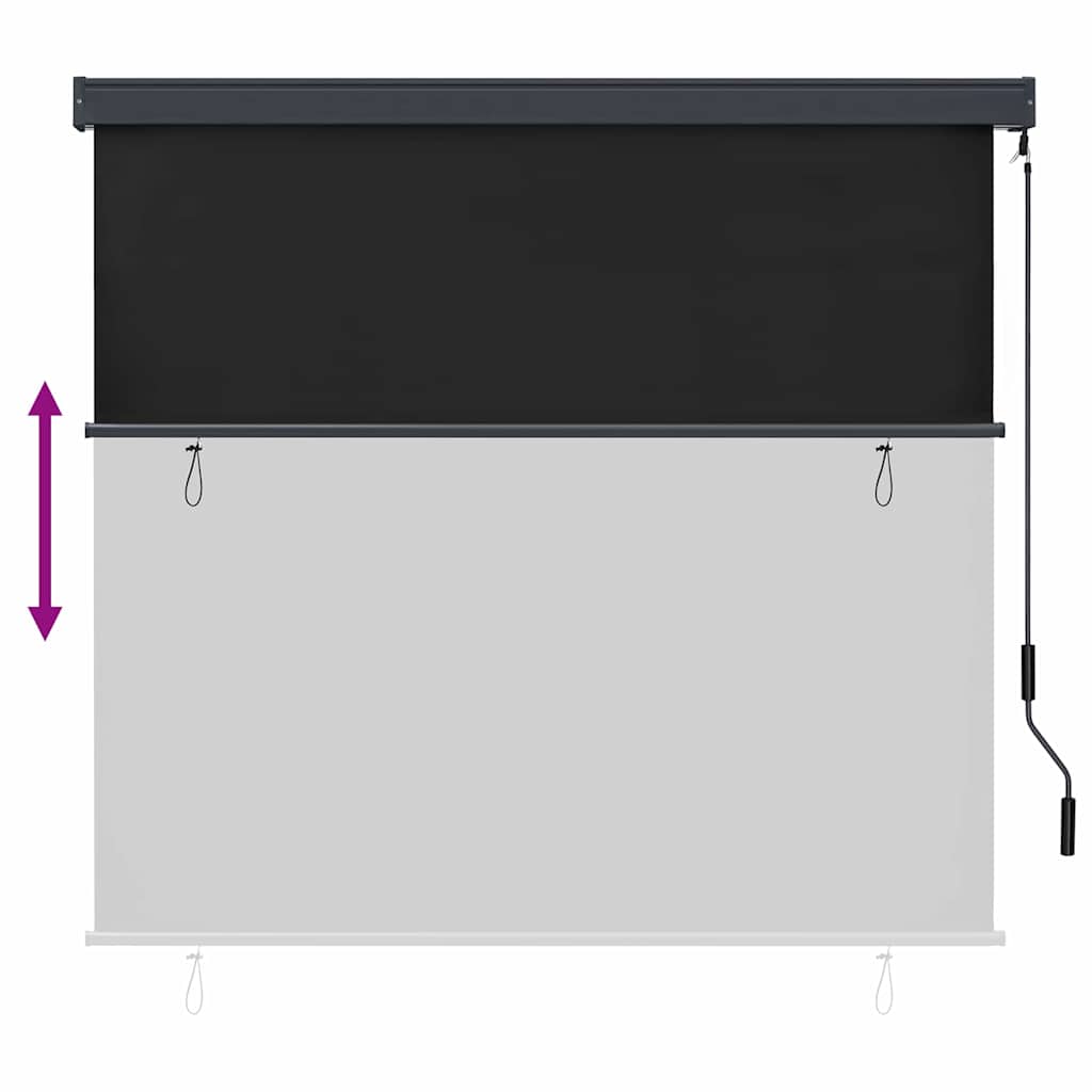 Tenda a rullo Rigato Antracite 180 x 250 cm Tessuto e Alluminio | homemem39