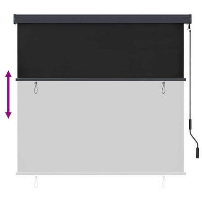 Tenda a rullo Antracite 180 x 250 cm Tessuto e Alluminio