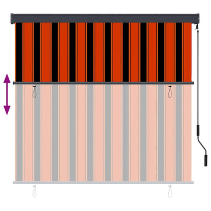 Tenda a rullo con tende Rigato Arancione e Marrone 180 x 250 cm | homemem39
