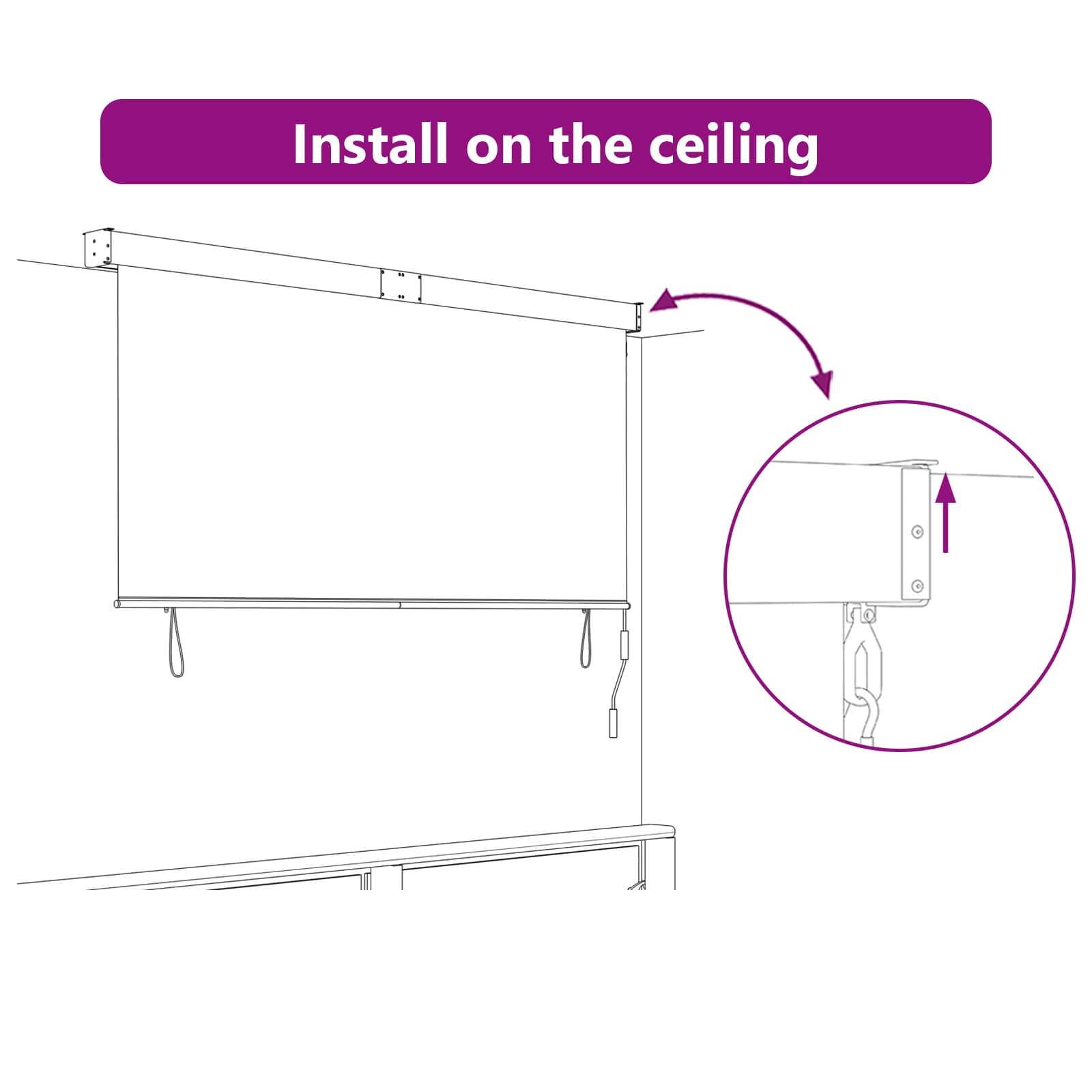 Tenda a rullo con tende Crema 200 x 250 cm Tessuto e Alluminio | homemem39