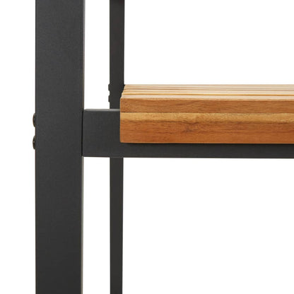 Sedie Giardino Impilabili 2 pz Legno Massello Acacia e Metallo | homemem39