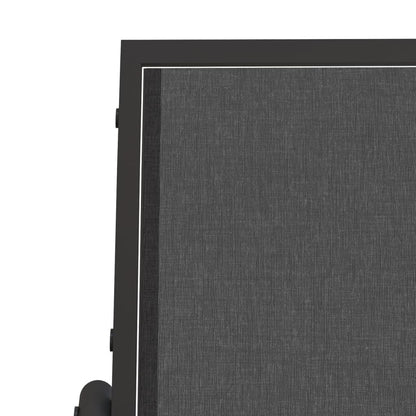 Panca Glider Giardino Nera 120,5x76x86,5 cm Textilene e Acciaio | homemem39