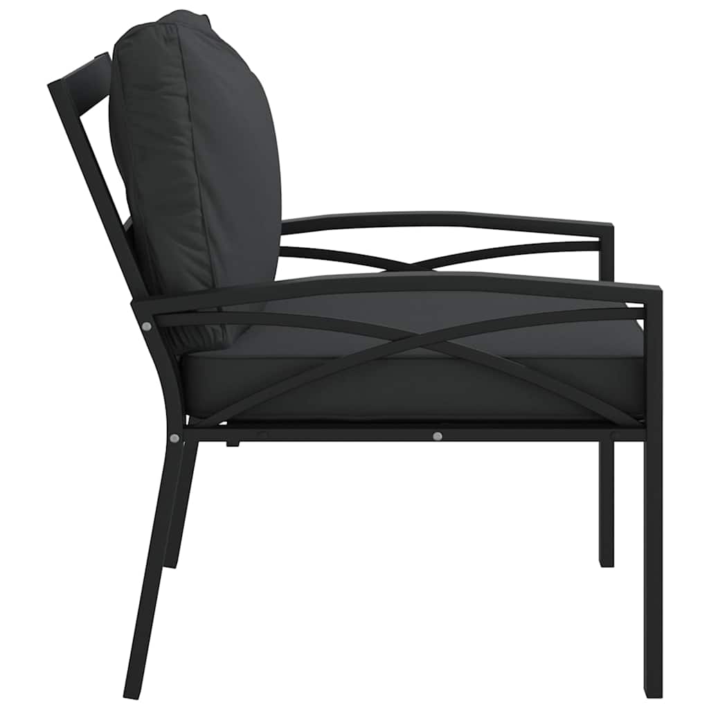 Sedie da Giardino con Cuscini Grigi 2pz 68x76x79 cm Acciaio | homemem39