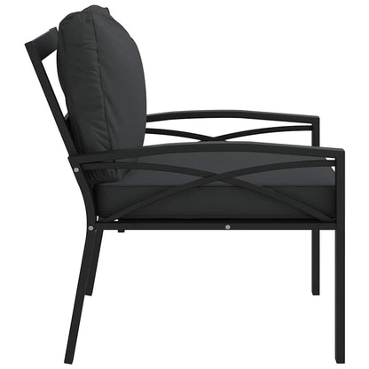 Sedie da Giardino con Cuscini Grigi 2pz 68x76x79 cm Acciaio | homemem39