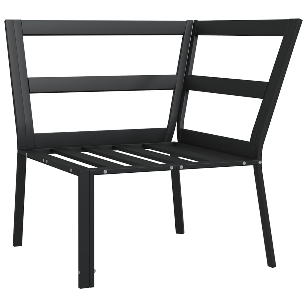Sedia da Giardino con Cuscini Grigi 76x76x79 cm Acciaio | homemem39