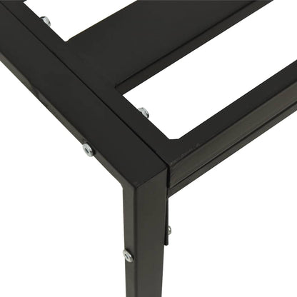 Poggiapiedi Giardino con Cuscini Grigi 2pz 60x60x35 cm Acciaio | homemem39