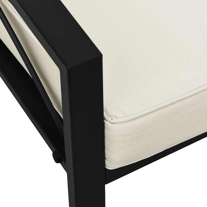 Sedia da Giardino con Cuscini Sabbia 68x76x79 cm Acciaio - homemem39