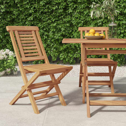 Sedie Pieghevoli Pieghevole 2pz 47x63x90cm Legno Massello Teak | homemem39